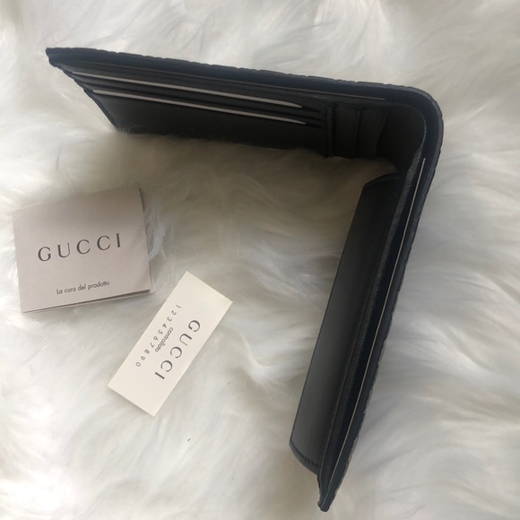 🆕Auth Gucci Wallet Black Leather Microguccissima - Picture 8 of 11